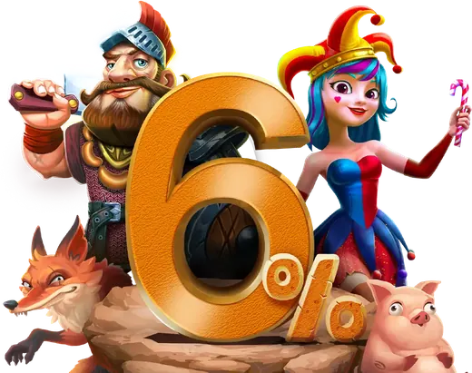 30Bet casino cashback: ridder, nar, vos en varken rond een gouden 6 procent